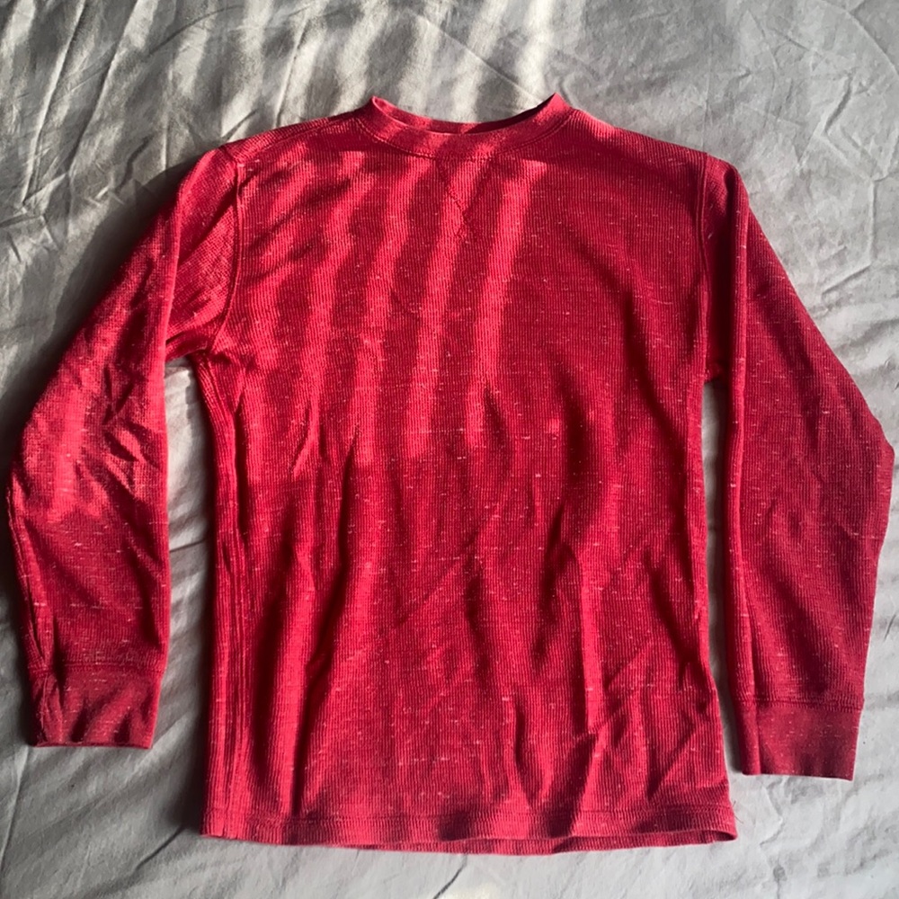 Faded glory marled red thermal T-shirt - large